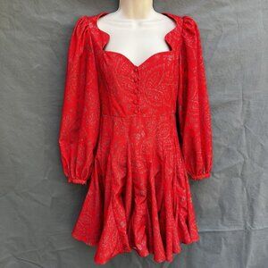 Rhode Red Torri Mini Dress Flowy Beauty Autumn Fern Bramble Berry Size XS $525